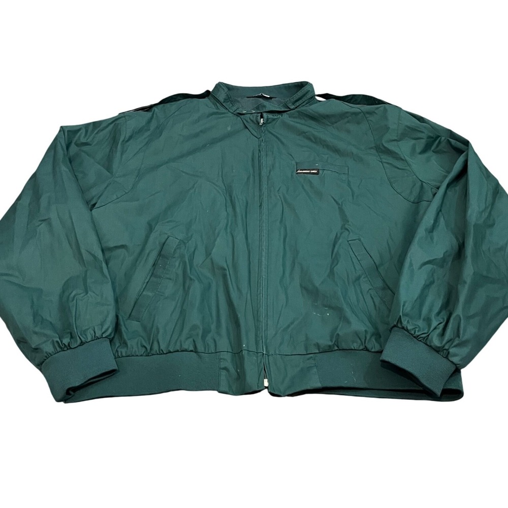 Members Only Racer Jacket Mens XXL Long Green Vintage Iconic Cafe Bomber‎